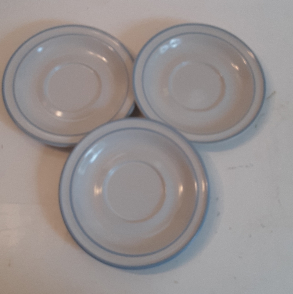 Chantilly FLEUR DE LUNE Stoneware Coffee Tea Saucers Set of 3 Hearthside Japan